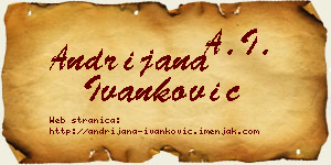 Andrijana Ivanković vizit kartica